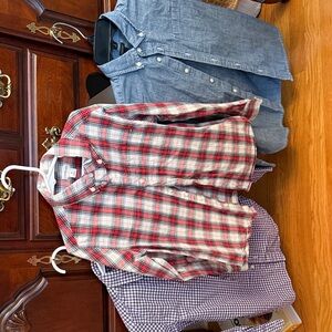 Crewcuts Red and White Plaid Casual Shirt
